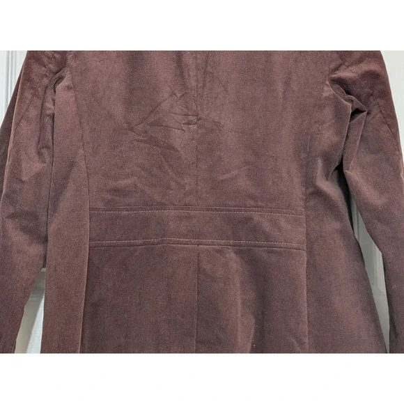 Talbots Women's Brown Corduroy Blazer Jacket Size 10 Classic Single Breasted - Picture 5 of 11
